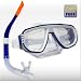Sports : Taucherbrille mit Schnorchel als Bundle - 1x Taucherbrille 'NAVY BLUE' mit Zwei-Glas-System und 1x Schnorchel 'NAVY BLUE' mit Spritzschutz im Sparpack!