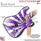 Rising Sun Purple WraptorSkinz Skin fits Rock Band Stratocaster Guitar for Nintendo Wii, XBOX 360, P
