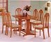 Search : Oak Finish Double Pedestal Table/Fan Back Chair(4 CHAIRS)