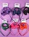 Purple Satin Shoes Girls Narrow Pretty Satin Alice Band with Two Satin Fabric Bow Elastics Ponytails. Available in navy, black, red, purple, pink and green. (Pink)
