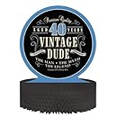 Creative Converting Vintage Dude 40th Birthday Centerpiece with Honeycomb Base