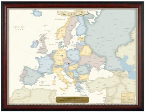 Luggage Pros Personalized Europe Travel Map