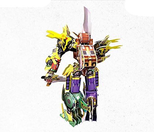 Rctoyer Kids 3D Stereoscopic Puzzle Jigsaw BattleMech Fancy Toy Yellow