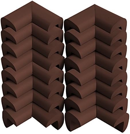 GaGaBang 16Pcs Cushiony Baby Safe Corner Guards, Childproofing Edge Bumpers and Furniter Corner Protector Extra Dense Non Toxic Edge - Coffee