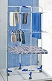 top 10 best selling washing and drying machines - Wenko 3773050100 Foldable Laundry Dryer Tower, 70 x 130 x 70 cm, White image 7