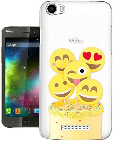 C0622 - Cool Cute Emoji Smiley Face Love Hearts Design Wiko Fever 4G Fashion Trend CASE Gel Rubber Silicone All Edges Protection Case Cover