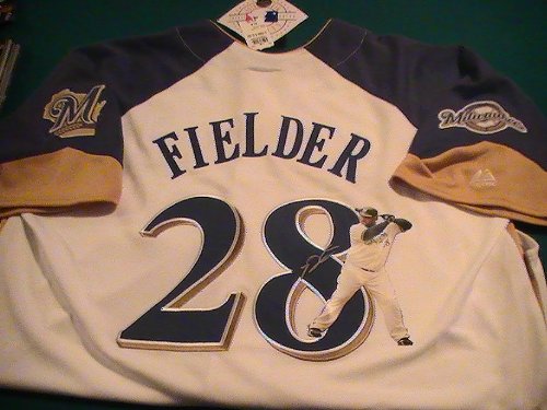 PRINCE FIELDER SIGNED AUTOGRAPHED JERSEY MILWAUKEE BREWERS COA + PROOF PHOTO