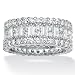 Platinum over Sterling Sterling DiamonUltra™ Cubic Zirconia Eternity Band