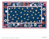 The Rug Market 16410D 4-ALL-STARS - BLUE -RED-YELLOW 4.7X7.7