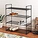 Honey-Can-Do SHO-08489 4-Shelf Black Modular Shoe Rack One Size