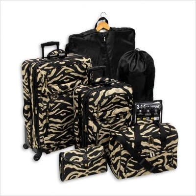Escape 7 Piece Luggage Set in Zebra