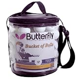 Butterfly Bucket of 3-Star 40mm Table Tennis Balls (72 Count)