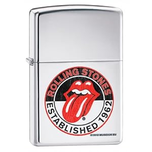 Zippo Rolling Stones 50th Anniversary High Polish Chrome Lighter (Silver, 5 1/2 x 3 1/2-cm)