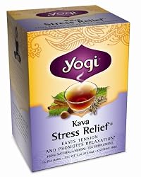 Yogi Kava Stress Relief, Herbal Tea Supplement, 16-Count Tea Bags (Pack of 6)