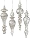 Sullivans OR4676 Assorted Glass Drop Ornament 3 Sets of 4 (12 Ornaments), 6.5