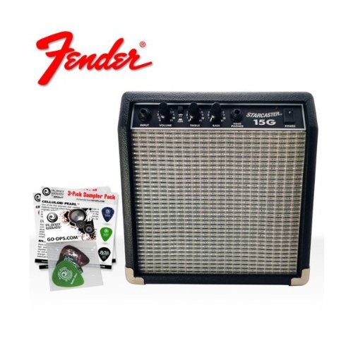 Fender 3G-55S5-IWUP 1 NEW Acoustic and Electric Guitar Amplifier - Fender Starcaster - 15-watt Portable Practice AMP