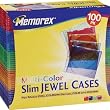 Color Slim CD Jewel Cases - 100 Pack