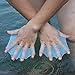 Polytree Silicone Swim Gear Fins Hand Webbed Flippers Training Glove (L)