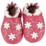 Robeez Soft Soles Edelweiss Slip On (Infant/Toddler/Little Kid),Fuchsia,0-6 Months (1-2 M US Infant)