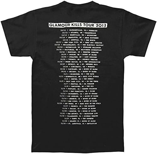 Mayday Parade Men's Glamour Kills 2013 Tour T-shirt X-Large Black