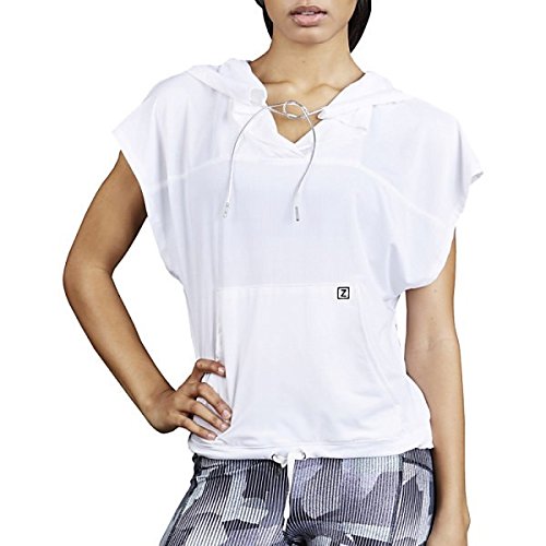 ゾブハ アウター パーカ＆スウェット Zobha Women's Harvey Dolman Short Sleeve Bright Whi [並行輸入品]