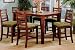 7pc Birch Solid Wood Counter Height Dining Table Bar Stool Set
