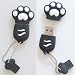 Premium USB Flash Memory Drive 4 GB Black "Paw"