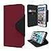 iPhone 6S Case, Cellto PU Leather Wallet Cover Stand and Reversible Magnetic Flap Flip Cover for Apple iPhone 6 (2014) / iPhone 6S (2015) - Wine/Black