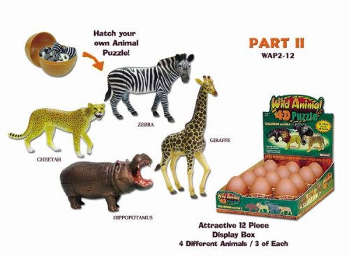 51L Oqua%2BOL 4 D Wild Animal Puzzle, Part 2, (Pack of 4)