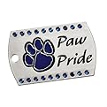Bling Paw Print Pride Dog Tag Necklace 12-pk.