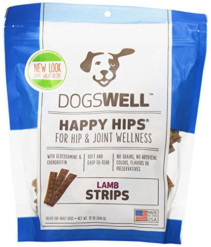 Happy Hips Lamb Jerky Strip Dogswell Dog Treat, 12-Ounce