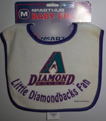 MLB Arizona Diamondbacks White Snap Bib with Team Logo