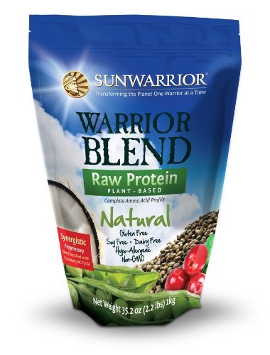 Black Friday Sun Warrior Warrior Blend Raw Plant-Based Complete Protein Powder ~ Natural ~ 2.2 lbs Bag Deals