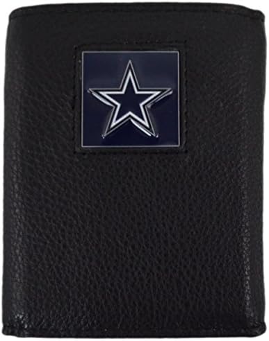 Official National Football League Fan Shop Authentic Leather NFL Wallet and Key Chain (Dallas Cowboys)
