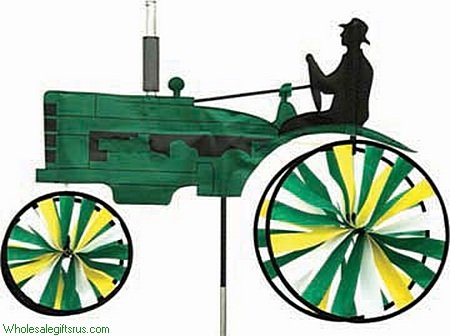 Old Tractor Green Wind Spinner Windspinner