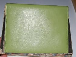 Fossil Leather Memo Pad Holder Hold 4.4 x 6.5 notepad (Light Green)