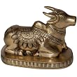 Lord Shiva's Steed Bull Nandi Brass Sculpture 6.5 x 4.5 x 3 inches