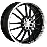 Akita Racing AK-25 425 Black Wheel with Machined Lip (17x7) by Akita Racing