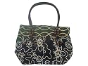 Handbag Heaven Value Range Fun & Funky Black Sequinned Satin Puffball Shoulder Bag - FREE P&P