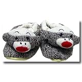 Sock Monkey Slippers - medium (Size 4)