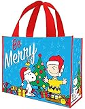 Vandor 85573 Peanuts Be Merry Holiday Recycled Shopper Tote, 16 x 6 x 12", Multicolor