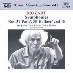Tintner Memorial Edition Vol. 1 - Mozart Symphonies Nos. 31, 35 & 40