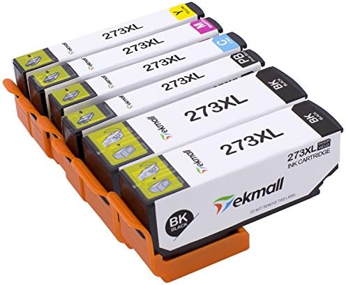 TEKMALL 6 Pack (1BK+1set) High Yield Ink Cartridge replacement for EPSON 273XL T273XL, full compatible for XP-520 XP-600 XP-610 XP-620 XP-800 XP-810 XP-820