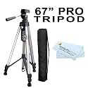 Professional PRO 67" Super Strong Tripod With Deluxe Soft Carrying Case Bundle For all CAMERA/CAMCORER! Tripod For Nikon D90, D5000, D3000, D7000, D800, D800E DSLR, D3100, D5100 CANON REBEL DSLR, T2i, T3i, T3, XT, XS, XTi, T1i, XSi, Canon 5D Mark III ++