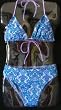 Girls 7-16 2-piece Swimwear Triangle Top Bikini Purple/Aqua Paisley