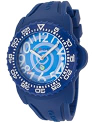Womens Blue Swirl Dial Blue Silicone