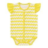 (チャックル) chuckle フリル袖カラフル前開きロンパース イエロー 70cm P3655-70-41