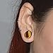 D&M Jewelry 6 Pairs Mixed Stone Ear Plugs Tunnels Saddle Expander Body Piercing Set Gauges 2g-5/8