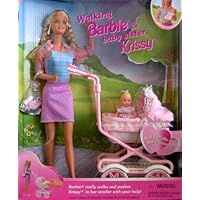 Barbie - Walking Barbie and New Baby Sister krissy Doll - 1999 Mattel