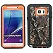 Vodico Samsung Galaxy Note 5 Phone Case with Screen Protector, Defender Camo Holster with Belt Clip Heavy Duty Shockproof Military Scratch Resistant Bumper Full Body Protective Case (Tree Orange)